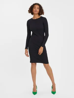 Image de Robe côtelée fourreau Midi Elégant VMLAVENDER | M