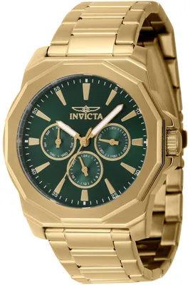 Obrázek produktu pro Invicta Speedway 46856 Pánské Hodinky - Quartz Hnutí - Nerezová Ocel s Zeleným Ciferníkem - 42 mm