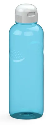Produktbild von Trinkflasche Carve 'Sports' 1 L - robuste Tritan Wasserflasche für Schule, Sport und aktive Freizeit - Transparent-Blau