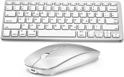 Produktbild von Bluetooth Tastatur mit Maus für Tablet/iPad/Laptop/Phone, Kompakte mit iOS/Android/Windows Computer Integrated Machine