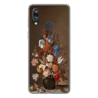 Produktbild von MuchoWow® Handyhülle Schutzhülle Hülle für Huawei P20 Lite (2020) Stilleben mit Blumen - Kunst - Alte Meister Silikon Softcase Handy Hülle - Kartenhalter