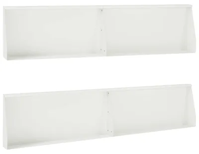 Zdjęcie produktu dla Ściana oporowa, 4 sztuki, wymiary: 100 x 12 x 40 cm, stal, kolor biały