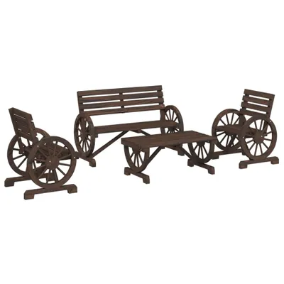 Produktbild von 4-tlg. Garten-Lounge-Set Massivholz Tanne