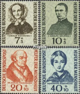 Produktbild von Briefmarken BRD (BR.Deutschland) 1955 Mi 222-225 (kompl.Ausg.) FDC Helfer der Menschheit (VI)