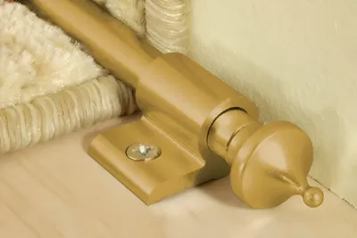 Produktbild von Effector Teppichstangen aus eloxiertem Aluminium - elegante Treppenläuferstange - (2 Endkappen Spitz Gold) Zierspitze Kappen Treppendekoration Teppichstange