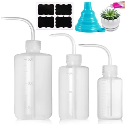 Zdjęcie produktu dla 3 sztuki butelek do płynów czyszczących, pojemności 150 ml, 250 ml i 500 ml, plastikowe butelki do chemikaliów