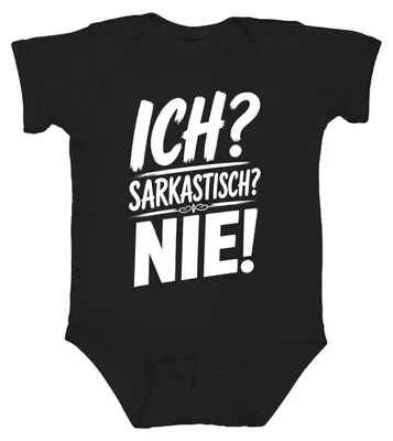 Obrázok produktu pre Oni? Sarkastickí? Nie! Ironia, humor, sarkazmus, vyjadrenie, cynizmus, drzost. Dievčenské body, čierna farba, veľkosť 3/6