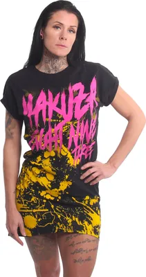 Immagine prodotto di Yakuza - Vestito con maglietta urbana maculata da donna, nero, XS