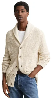 Produktbild von Creme-Cardigan Gant Baumwolle normale Passform