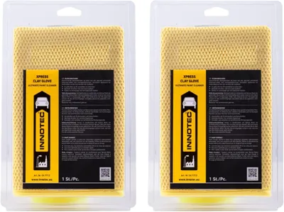 Immagine prodotto di 2 pezzi INNOTEC Xpress Clay Glove – guanto modellabile per la pulizia della vernice e il trattamento delle superfici – rimuove ruggine superficiale, nebbia spray e sporco ostinato