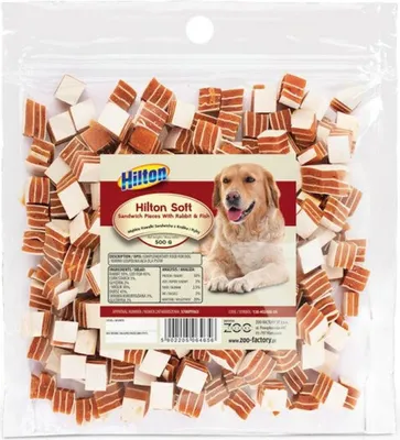 Zdjęcie produktu dla Hilton Miękkie Kawałki Królik/Ryba 500G (Pies)