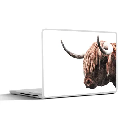Produktbild von MuchoWow® Laptop Aufkleber Sticker Cover Schottischer Highlander - Kuh - Hoorn 31x22.5 cm - Laptop-Deko