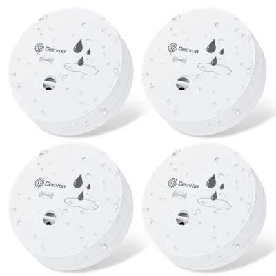 Productafbeelding van 4-pack waterlekdetectoren, 100dB watersensoralarmen