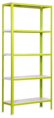 Image de Etagère Légère Sans Vis Simonhome Click Plus 5/300 Vert/blanc Vert/blanc 1800x1000x300 - Simonrack