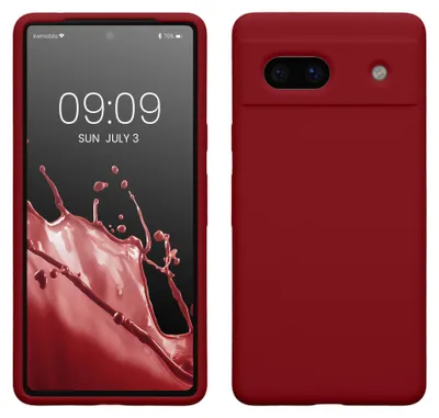 Produktbild von kwmobile Handyhülle für Google Pixel 7a Hülle, für Pixel 7a Case - Hülle Silikon - kabelloses Laden - Rhabarber Rot