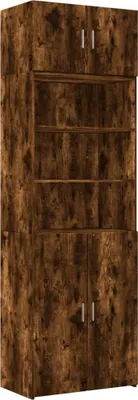 Image de Armoire de rangement chêne fumé 70x42,5x225cm bois d'ingénierie