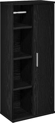 Produktbild von vidaXL Badezimmerschrank mit Rollenhalter Schwarz 39x22x90 cm