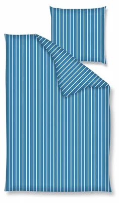 Produktbild von Traumschloss Renforcé Bettwäsche - Streifen blau weiß 200 x 200 cm gestreift in blau weiß