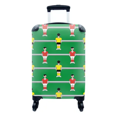 Obrázek produktu pro Kufr Příruční zavazadlo na kolečkách Malý cestovní kufr na 4 kolečkách Vzory - Fotbal - Sport - Velikost kabiny < 55x40x23 cm a 55x40x20 cm -