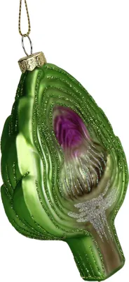 Produktbild von Christbaumschmuck Glas 11cm Artischocke Figur Grün