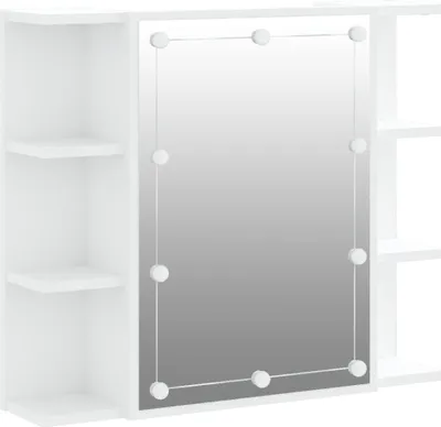 Produktbild von Spiegelschrank mit LED Weiß 70x16,5x60 cm