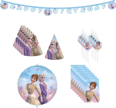Produktbild von 24-tlg. Frozen 2 Wind Spirit Party Set für Kindergeburtstag