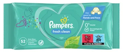 Produktbild von Pampers Fresh Clean 81688030, Baby-Feuchttuch, getestet, Hypoallergen, Neutral pH-Wert