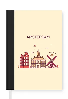 Obrázok produktu pre MuchoWow® Zápisník Denník Rozpočet A5 Amsterdam - panoráma - Holandsko