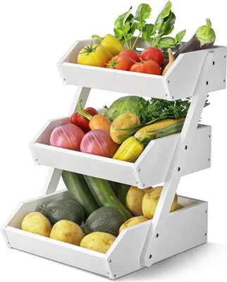 Immagine prodotto di Vassoio portfrutta a tre scomparti, bianco