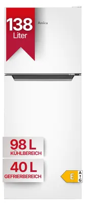 Kühl-/Gefrierkombi 138 l, 128 cm, weiß, E Energieklasse