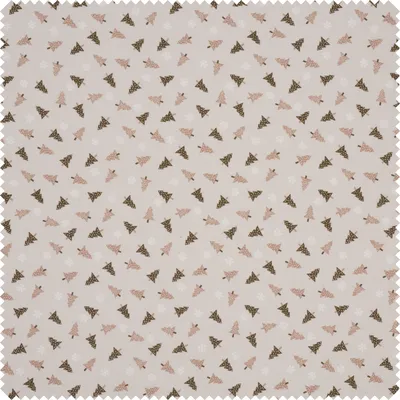 Produktbild von Baumwoll-Stoff "Tannenbäume", 140 cm breit, Meterware Natur