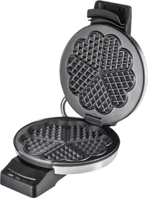Produktbild von Cloer 1898 Waffeleisen Professional, zuckerresistente Doppelbeschichtung, für gewerblichen Betrieb geeignet, große Herzwaffel 16,5 cm Ø, 950 W