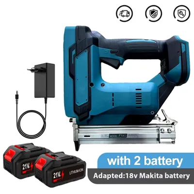Obrázek produktu pro Elektrická hřebíkovačka - model F30 - pro zatloukání hřebíků - bezdrátová - bezkartáčová - 2 baterie - pro dřevo - 21 V