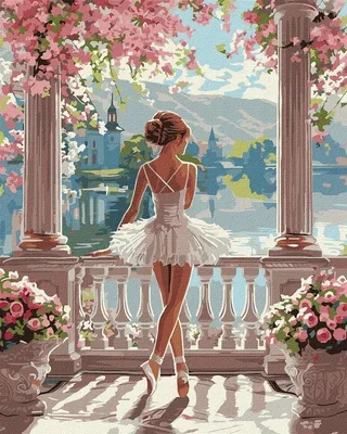 Immagine prodotto di Dipingere con i numeri - La meravigliosa ballerina 40x50 cm - Ideyka