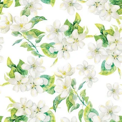 Produktbild von RP 20 Servietten Cherry Blossom grey - Weiße Kirschblüten 33x33cm
