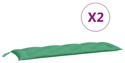 Produktbild von Auflage für Hollywoodschaukel Set Sitzkissen und Rückenlehne für 2-Sitzer 3-Sitzer und 4-Sitzer Gartenbank aus Polyester mit Bindebändern Grün 180 cm