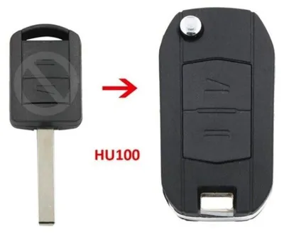 Produktbild von Techstar-Autoschlüsselgehäuse mit Transformator, Flip-Up-Upgrade, 2 Tasten, HU100-Schlüsselblatt, kompatibel mit Opel Corsa, Astra, Meriva, Zafira