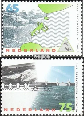 Produktbild von Briefmarken Niederlande 1986 Mi 1305-1306 (kompl.Ausg.) postfrisch Sturmflutwehr