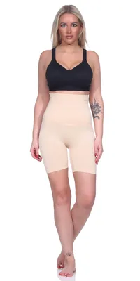 Immagine prodotto di Donna, effetto pancia-via, modella istantaneamente il corpo senza cuciture e a vita alta; beige XL/XXL