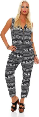 Produktbild von Damen Jumpsuits Elegant bequem Einteiler; Dunkelblau/S/M 36/38