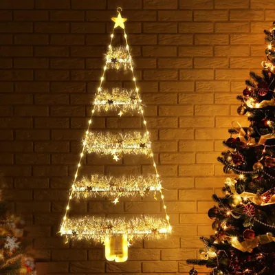 LED-Lichtervorhang 82 cm, 8 Modi, mit Fernbedienung, Fensterdeko