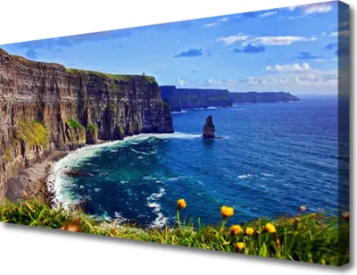 Produktbild von Tulup Leinwand-Bilder 100x50 Wandbild Canvas Kunstdruck Meerbusen Landschaft