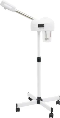Produktbild von Gesichtsdampfer - Standmodell DT-118 - Höhenverstellbar 58–68 cm - 360° Drehung - 600 ml Wassertank - PTC-Heizung - Timer 0–20 Min - 750 W - Elfenbein