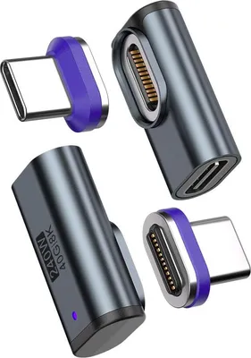 Produktbild von INF 24Pin L-förmiger 8K/40Gbps 240W Typ-C Magnetadapter mit Magnetstecker