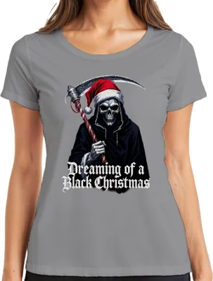 Obrázek produktu pro Sensenmann Totenkopf Gothic Santa dámské tričko, šedá, 3XL