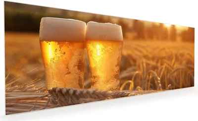 Produktbild von Küchenrückwand Spritzschutz Glas mit Motiv Sonnenuntergangsbecher 40 x 40 cm