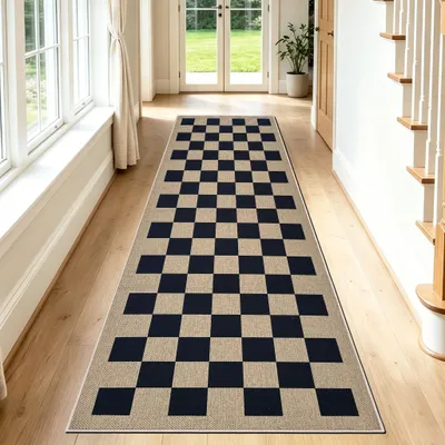 Produktbild von Omgoods – Modernes Jute-Teppich, 80 x 200 cm – Waschbar und rutschfest