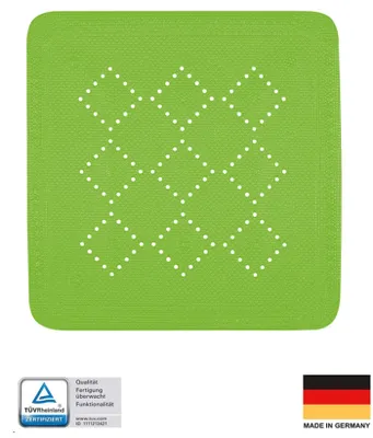 Produktbild von Spirella Duschmatte Badematte Duscheinlage antibakteriell rutschfest mit Saugnäpfen - Alaska Grün - ca. 55 x 55 cm