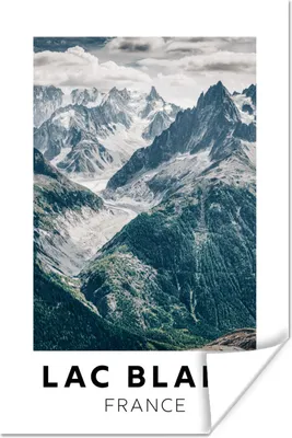 Produktbild von MuchoWow® Poster Frankreich - Berge - Schnee 120x180 cm - Kunstposter