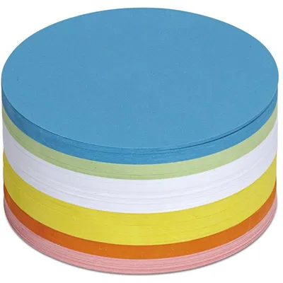 Produktbild von MAUL Moderationskarten rund Papier 250 Stück 9.5 x 9.5 x 0.02 cm weiß blau gelb grün orange rot